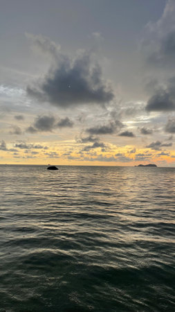 Beautiful sunset in famous beach