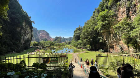 Wonderful Outdoor Park in cave templeのeditorial素材