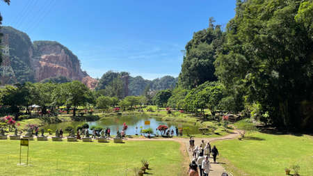 Wonderful Outdoor Park in cave templeのeditorial素材