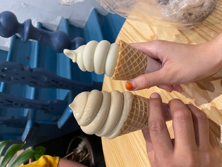 Couple date eating delicious ice cream