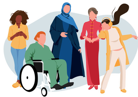 Women in diversityのイラスト素材