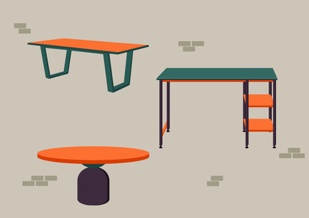 Vector table assetsのイラスト素材