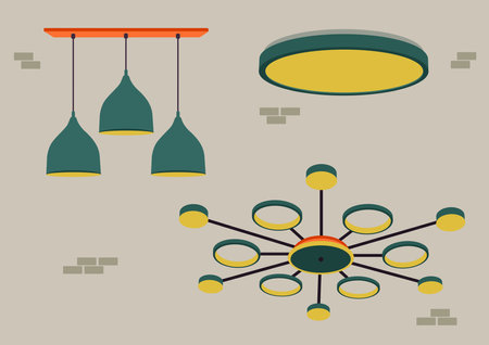 Vector lamp assetsのイラスト素材
