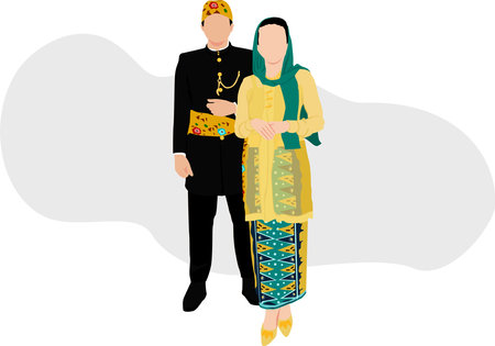 Clothes of Demang or Abang None Jakarta Illustrationのイラスト素材
