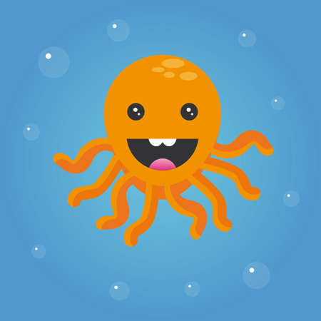 Happy octopusのイラスト素材