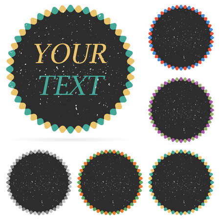 Set of grunge retro vector vintage badgesのイラスト素材