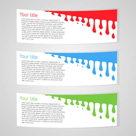 Vector color web elements with abstract background のイラスト素材