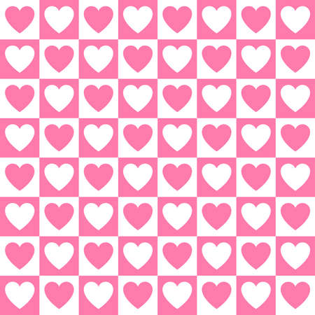 Simple vector pink heart pattern backgroundのイラスト素材