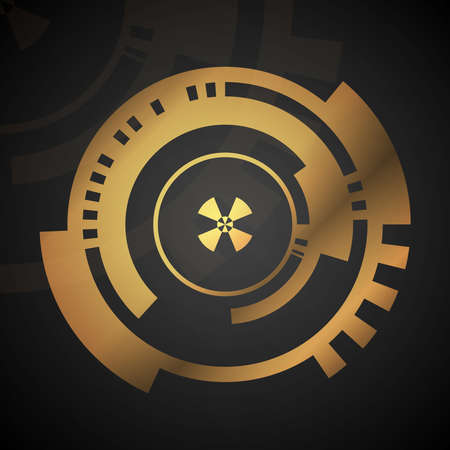 Clean gold vector technology abstract backgroundのイラスト素材
