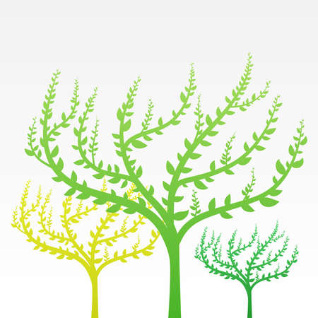 Clean green vector tree abstract backgroundのイラスト素材