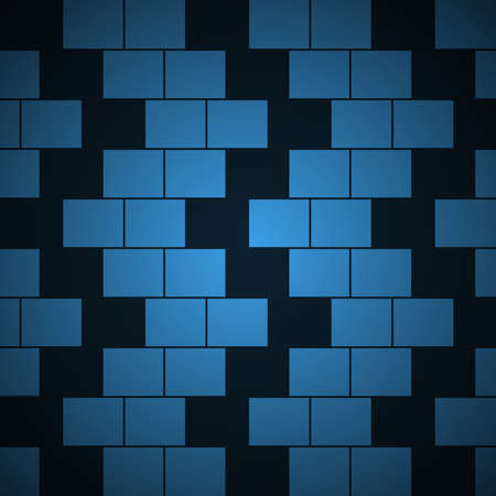 Blue and black clean vector brick wall background patternのイラスト素材