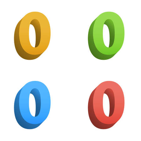 Clean vector color 3d set of vector alphabetのイラスト素材