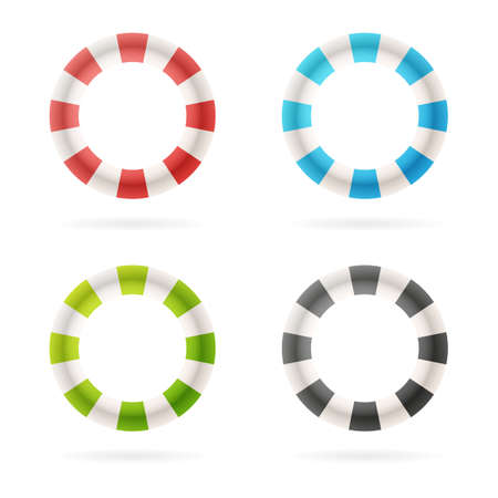 Set of clean modern design color circle elementsのイラスト素材
