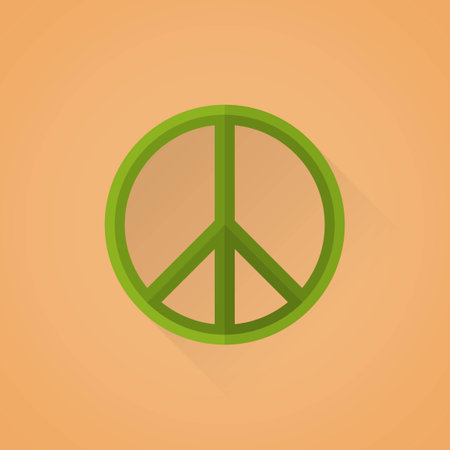 Detailed flat vector peace symbol iconのイラスト素材