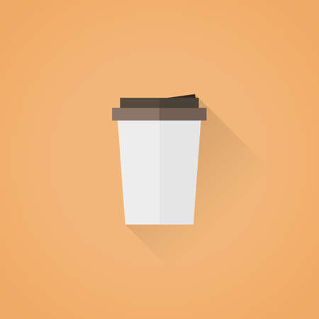 Detailed vector flat plastic cup symbol iconのイラスト素材