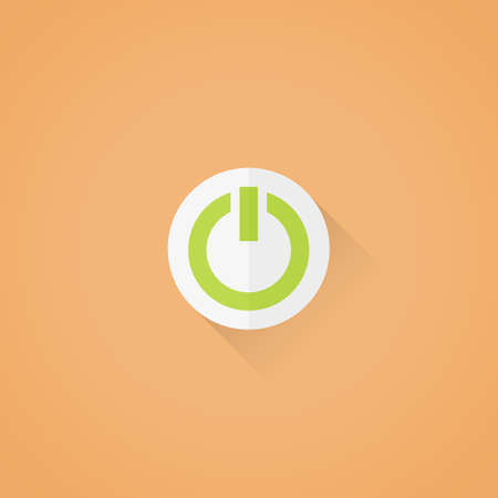 Detailed flat vector power symbol iconのイラスト素材