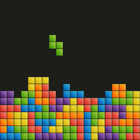 Vector backgroud created from tetris elementsのイラスト素材