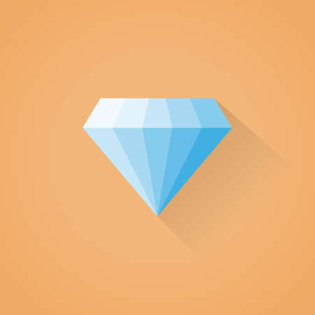 Detailed vector flat diamond symbol iconのイラスト素材