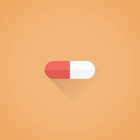 Detailed flat vector pill symbol iconのイラスト素材