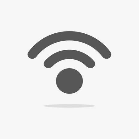 Gray flat vector clean wifi symbol iconのイラスト素材