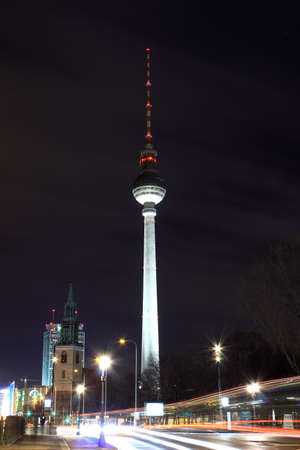 Fernsehturm Television Tower located at Alexanderplatz in Berlin Germanyのeditorial素材