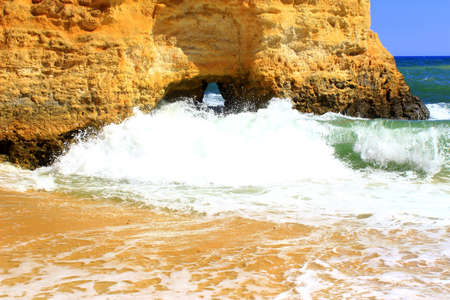 Beach near Lagos, Portugalの写真素材
