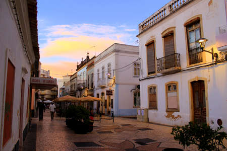 A street in Portimao, Portugalの写真素材