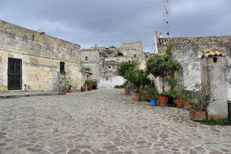 Ancient town of Matera (Sassi di Matera), Basilicata, southern Italy, European Capital of Culture 2019の写真素材