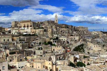 Ancient town of Matera (Sassi di Matera), Basilicata, southern Italy, European Capital of Culture 2019の写真素材