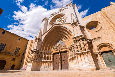 TARRAGONA, SPAIN - MAY 1, 2017: Cathedral of Tarragona, romanesque, gothic styleのeditorial素材