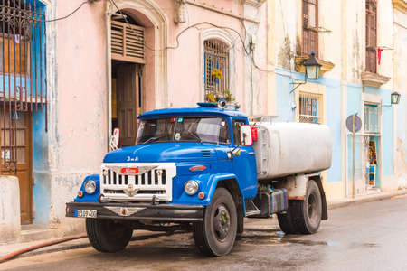 CUBA, HAVANA - MAY 5, 2017: Russian truck zil. Copy space for textのeditorial素材