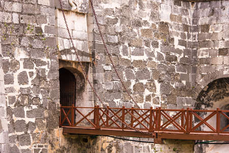 Bridge of Castillo de la Real Fuerza, Havana, Cuba. Copy spaceの写真素材