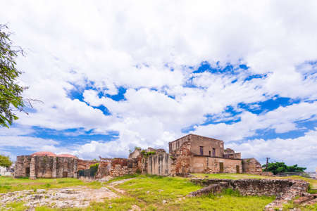 View on ruins of the Franciscan Monastery, Santo Domingo, Dominican Republic. Copy space for textの写真素材