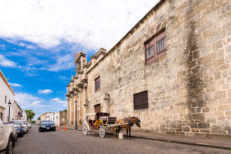 View of the building of Royal Palaces, Santo Domingo, Dominican Republic.の写真素材