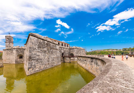 CUBA, HAVANA - MAY 5, 2017: View of Castillo de la Real Fuerza. Copy space for textのeditorial素材