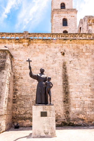 Monument of St. Francis, Havana, Cuba. Vertical. Copy space for textの写真素材