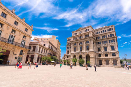 CUBA, HAVANA - MAY 5, 2017: View of the city buildings. Copy space for textのeditorial素材