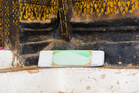 A frame for the text at the entrance to the temple in Louangphabang, Laos. Copy space for textの写真素材