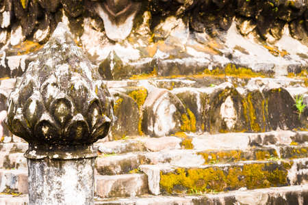 View of the Lotus sculpture in Louangphabang, Laos. Close-upの写真素材