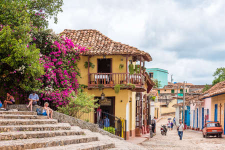 TRINIDAD, CUBA - MAY 16, 2017: View of the city building. Copy space for textのeditorial素材