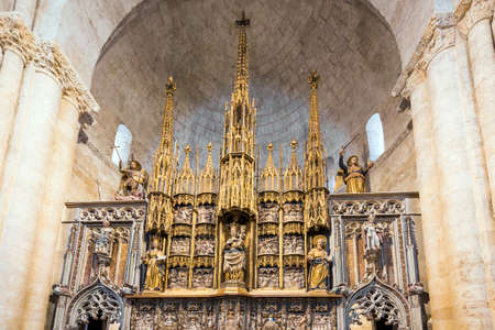 TARRAGONA, SPAIN - OCTOBER 4, 2017: View of the altar in Tarragona Cathedral (Catholic cathedral)....