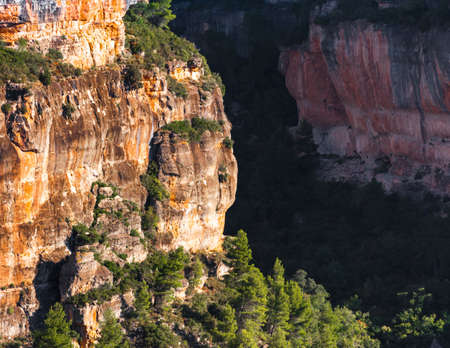 Rocky landscape around Siurana de Prades, Tarragona, Spainの写真素材
