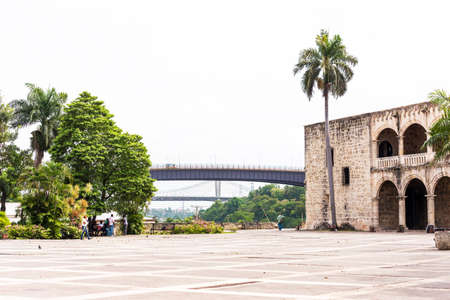 The house of Columbus, the first stone building built in Santo Domingo, Dominican Republic. Copy space for textの写真素材
