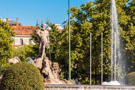 MADRID, SPAIN - SEPTEMBER 26, 2017: View of the monument on the city street. Copy space for textのeditorial素材