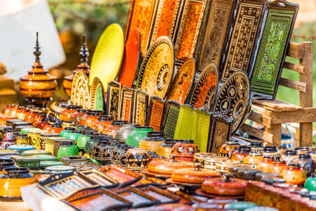 Souvenir in the local market in Bagan, Myanmar. Close-upの写真素材