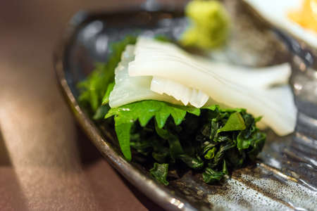 Sashimi scallop - Japanese food, Tokyo, Japan. Close-upの写真素材