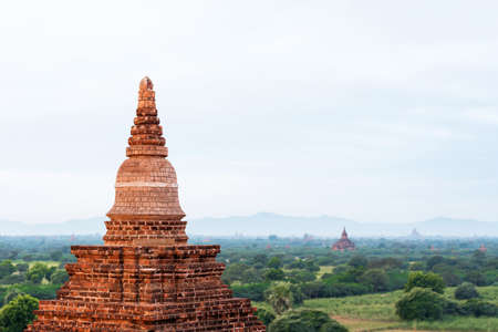 View of the ancient pagoda in Bagan, Myanmar. Copy space for text. Copy space for textの写真素材