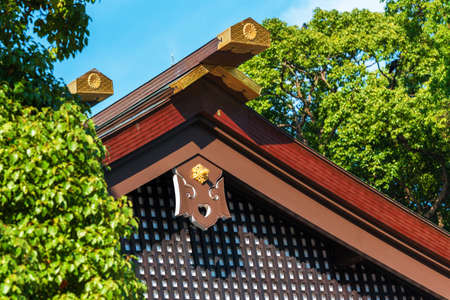 The roof in japanese style, Tokyo, Japan. Close-up