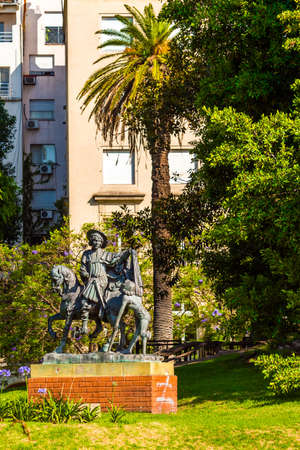 View of the monument on the city street, Buenos Aires, Argentina. Verticalのeditorial素材