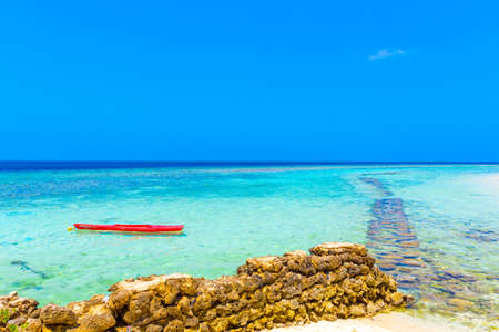 Maldives paradise sandy beach, Hangnaameedhoo, Maledives. Copy space for text